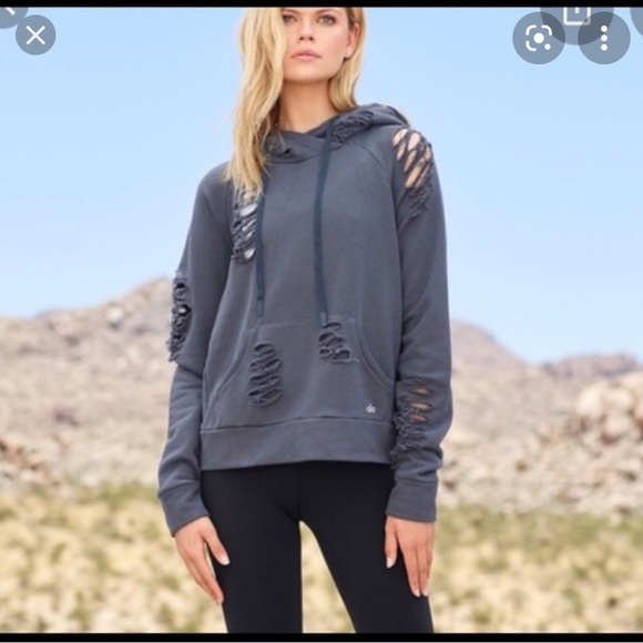 ALO Yoga Tops - Alo yoga distressed hoodie